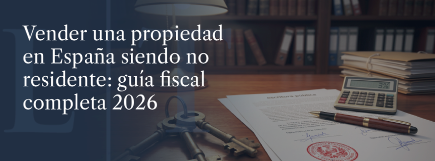 Vender una propiedad en España siendo no residente: guía fiscal completa 2026