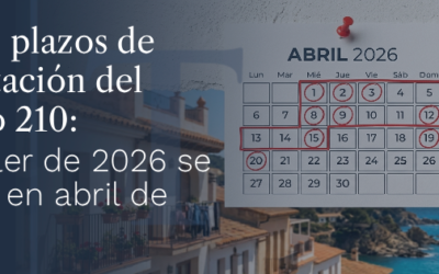 Nuevos plazos de presentación del Modelo 210: el alquiler de 2026 se declara en abril de 2027